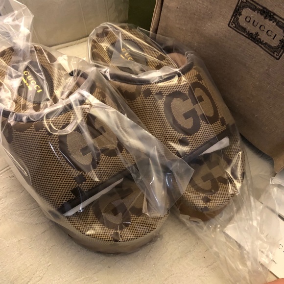 NIB 🔥Gucci HOTTEST PLATFORM STYLE WITH newest jumbo GG monogram size 37 - Picture 11 of 11